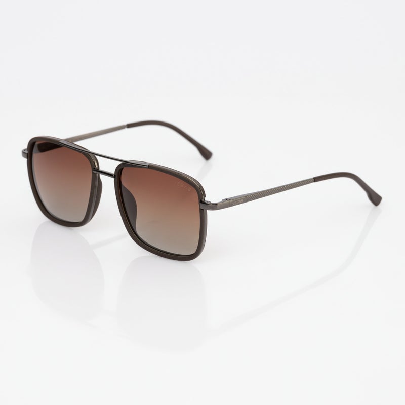 VEGAS Full Rim Square Unisex Saddle Brown  Sunglasses V2046 S C2 - Image 1